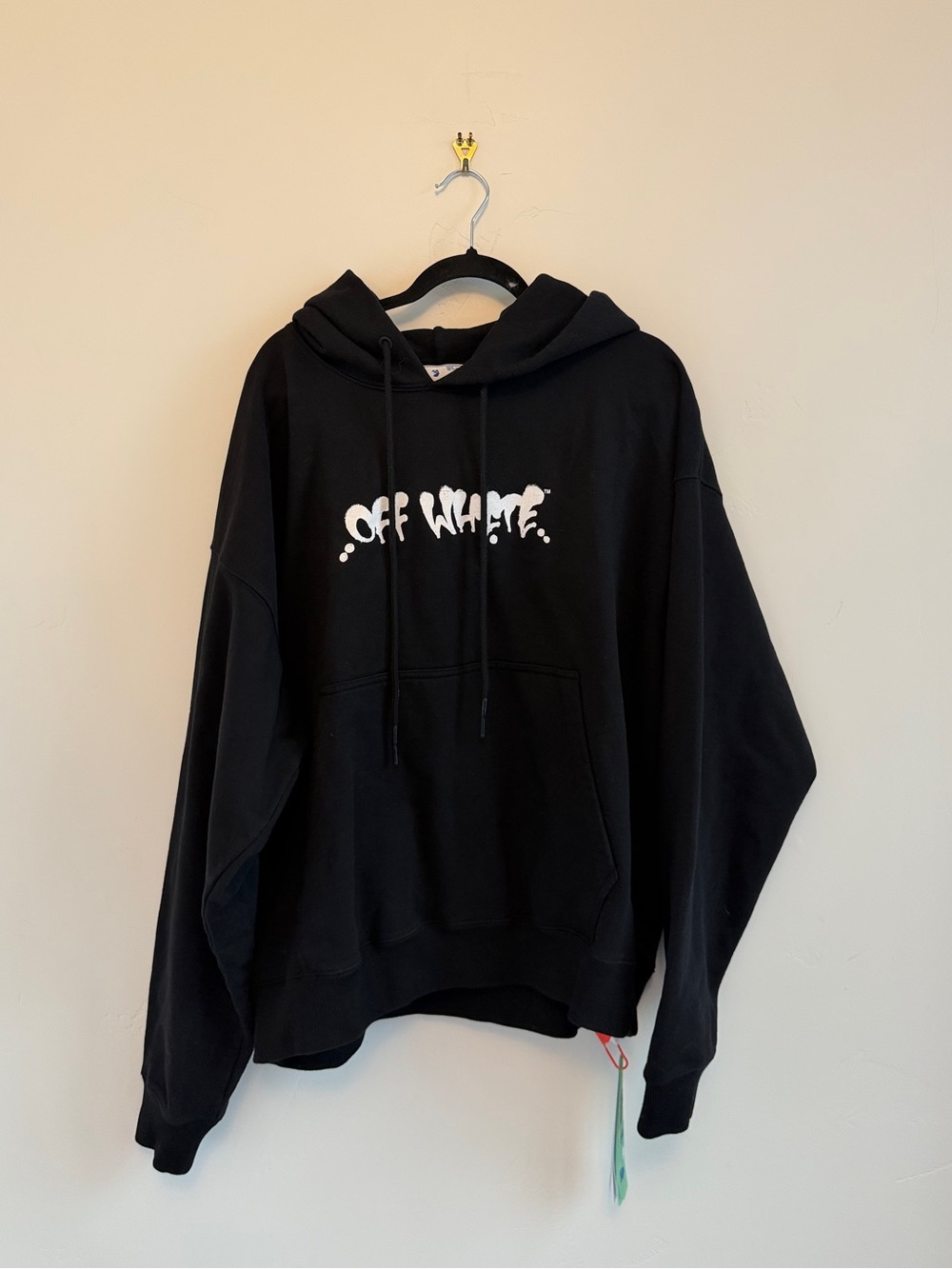 Off-White Neen OW Logo Skate Hoodie 'Black/Orange'